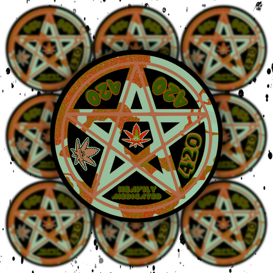 420 Pentagram Sticker