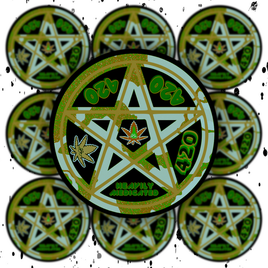 420 Pentagram Sticker