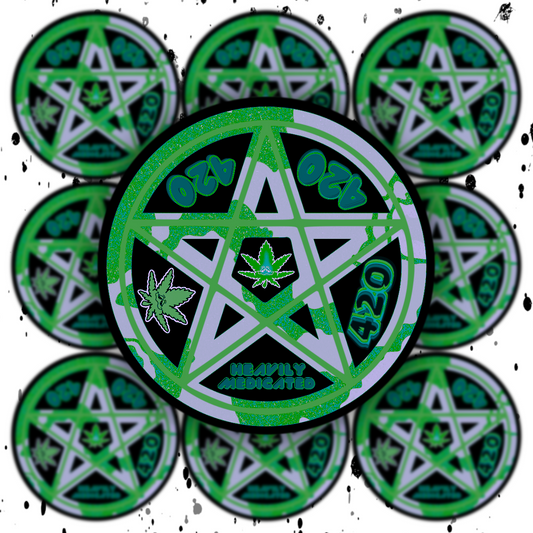 420 Pentagram Sticker