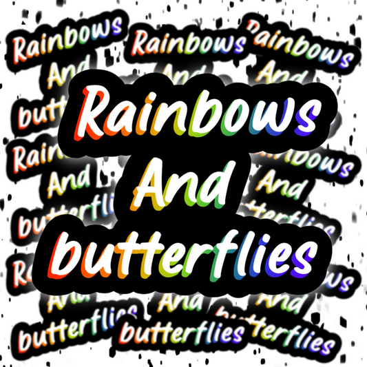Rainbows And Butterflies Sticker