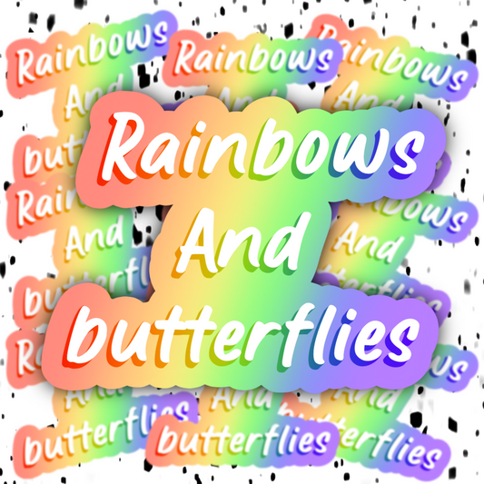 Rainbows and Butterflies Sticker