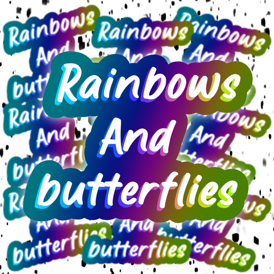 Rainbows and Butterflies Sticker