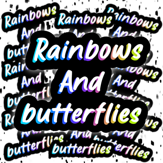 Rainbows and Butterflies Sticker