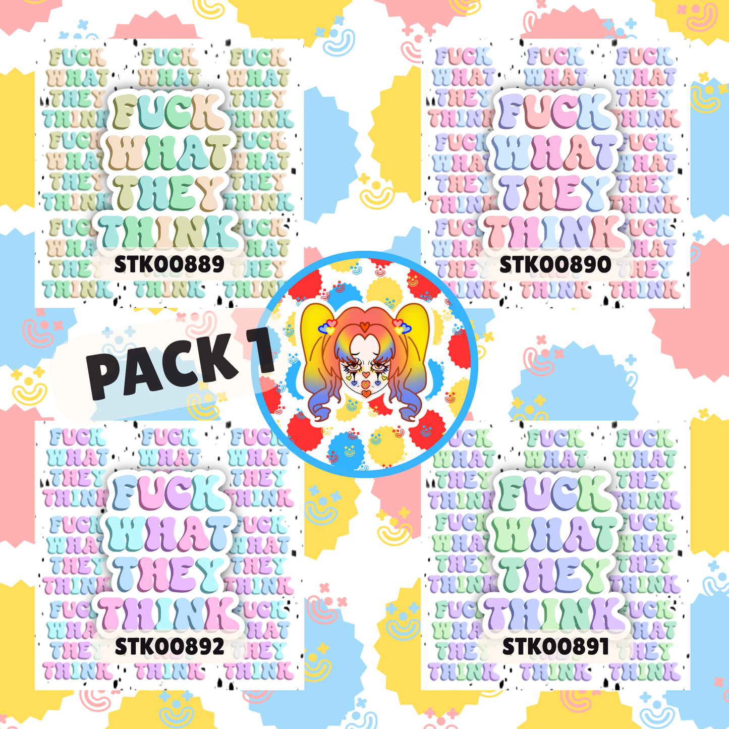 F What They Think Stickers
