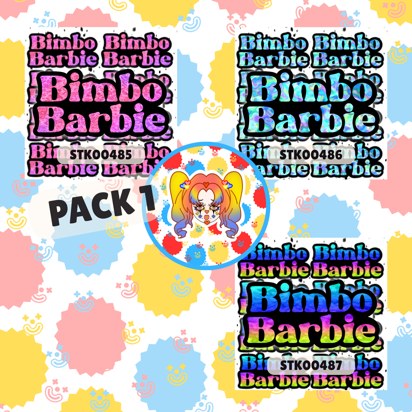 Bimbo Barbie Stickers