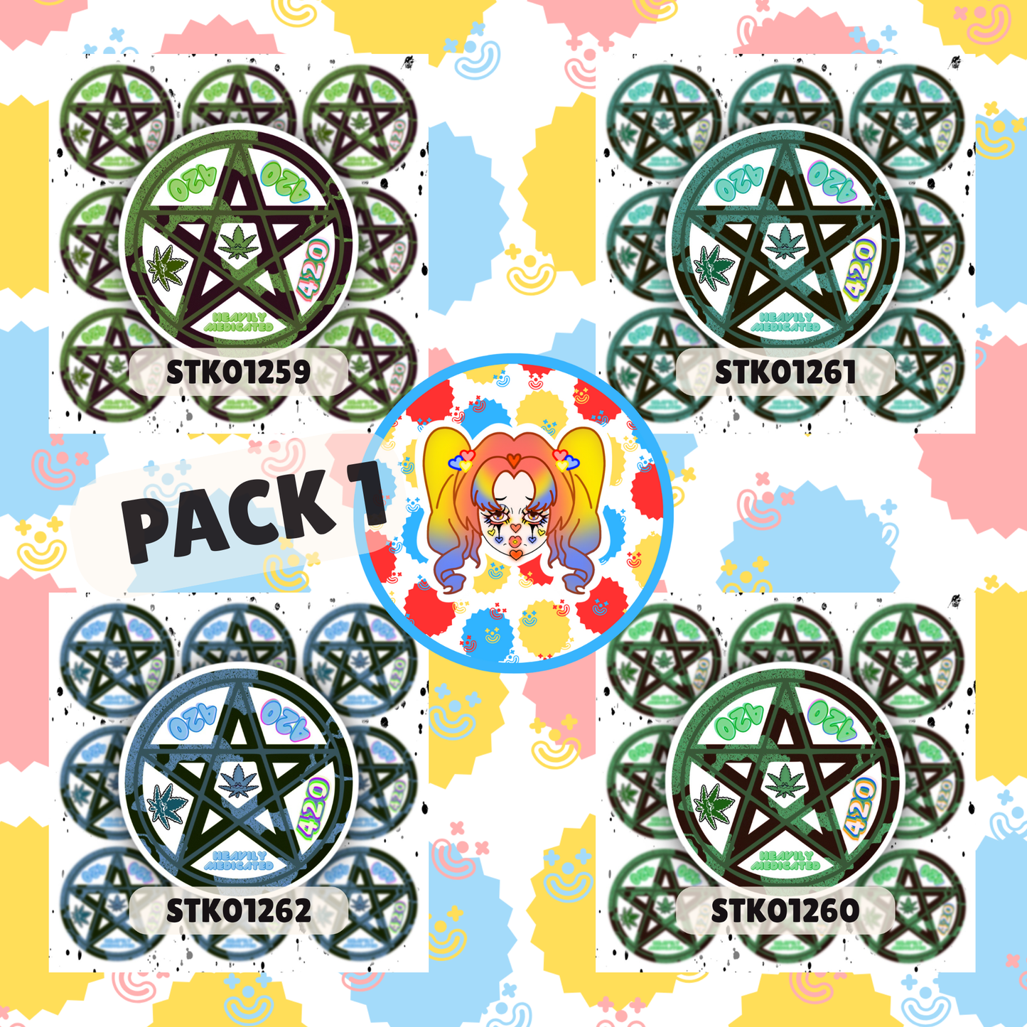 420 Pentacle Stickers