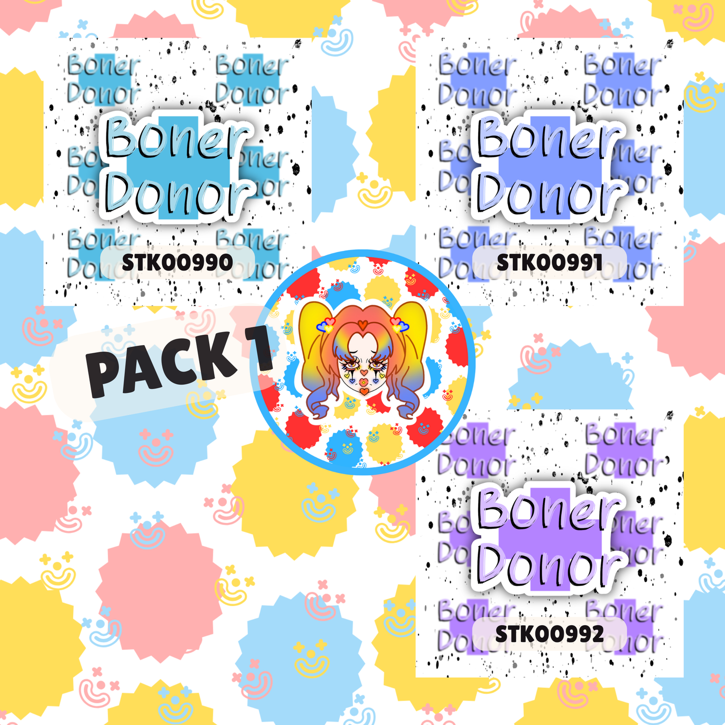 Boner Donor Stickers