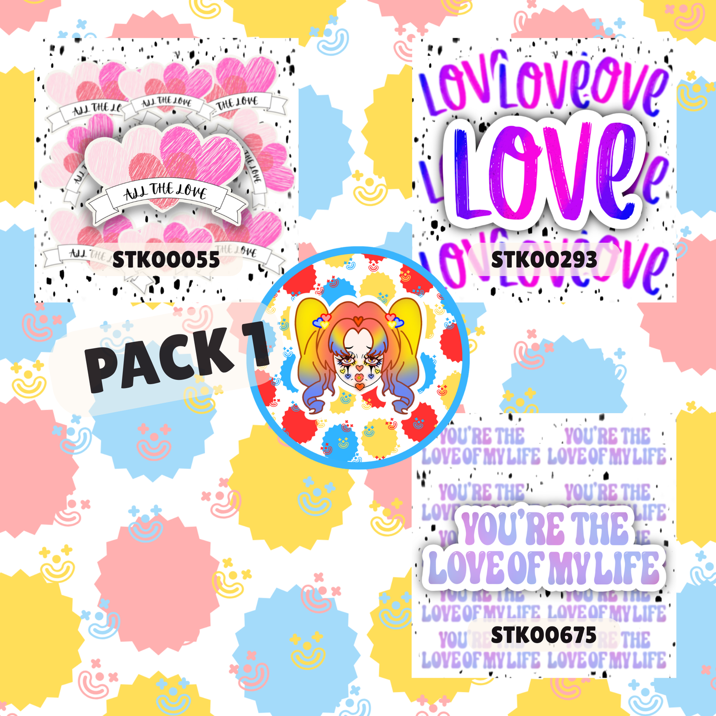 All The Love Stickers