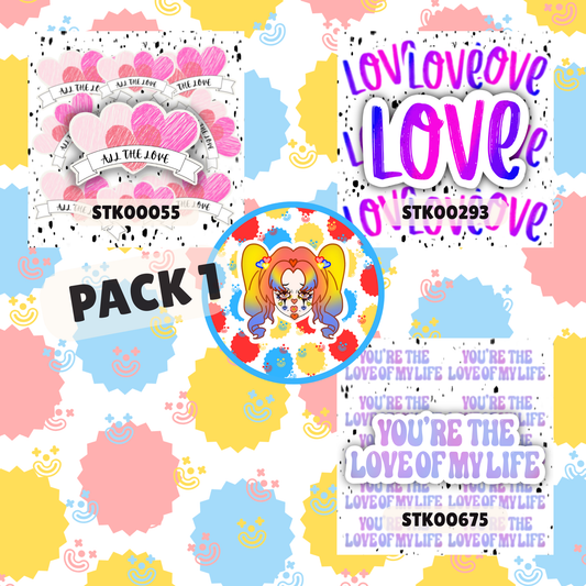 All The Love Stickers