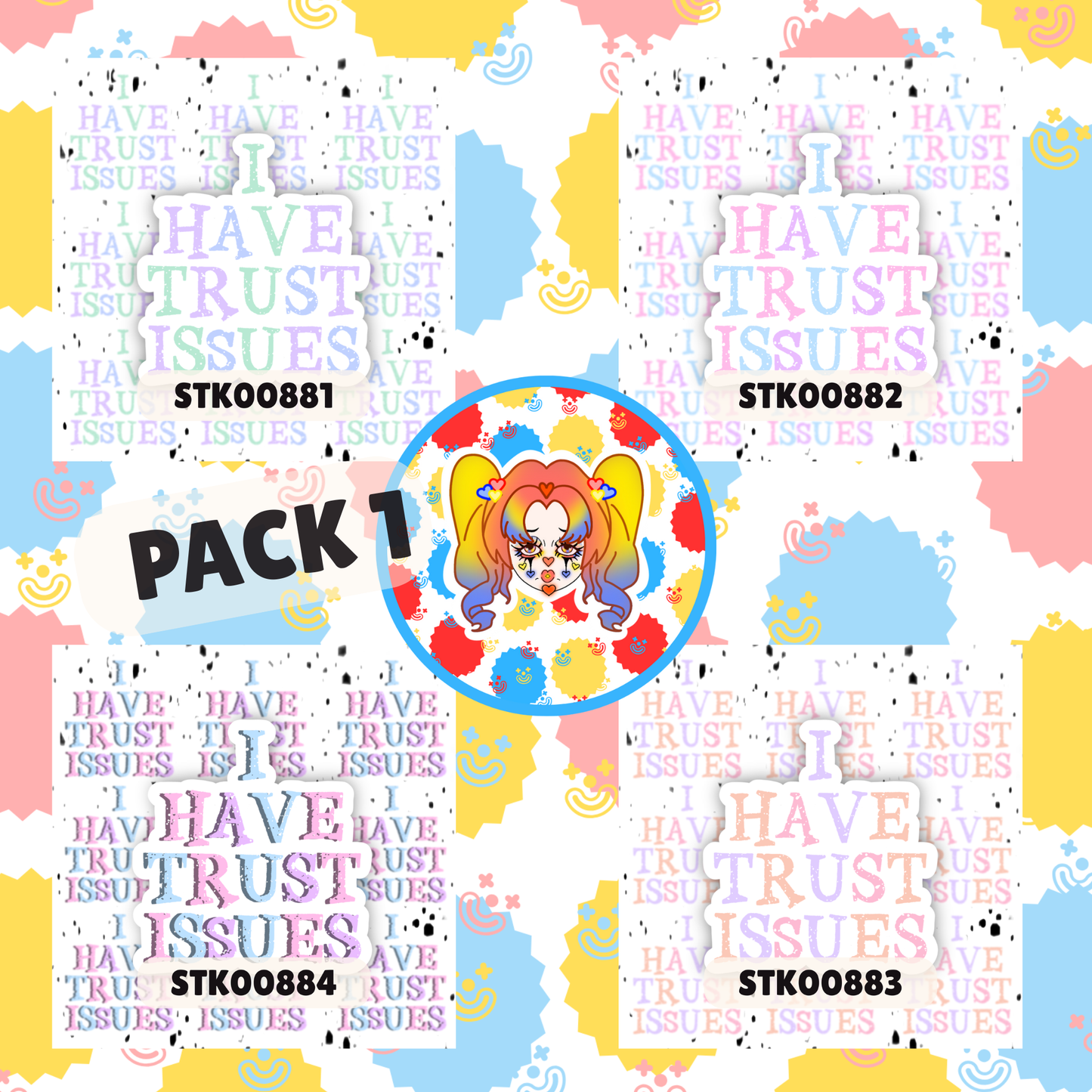 Trust Issue Stickers