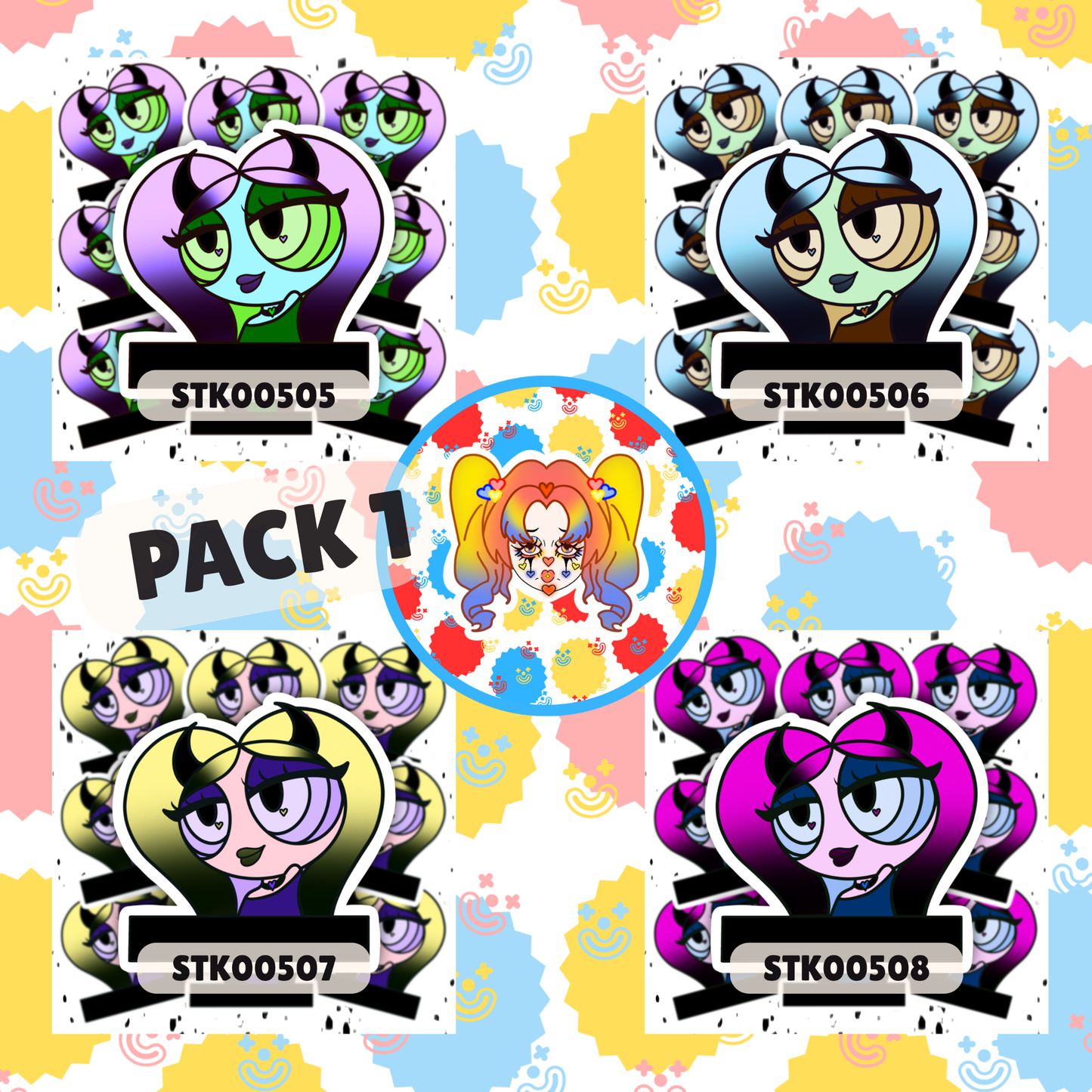 Devilish Beauty Stickers ~ Halloween Collection