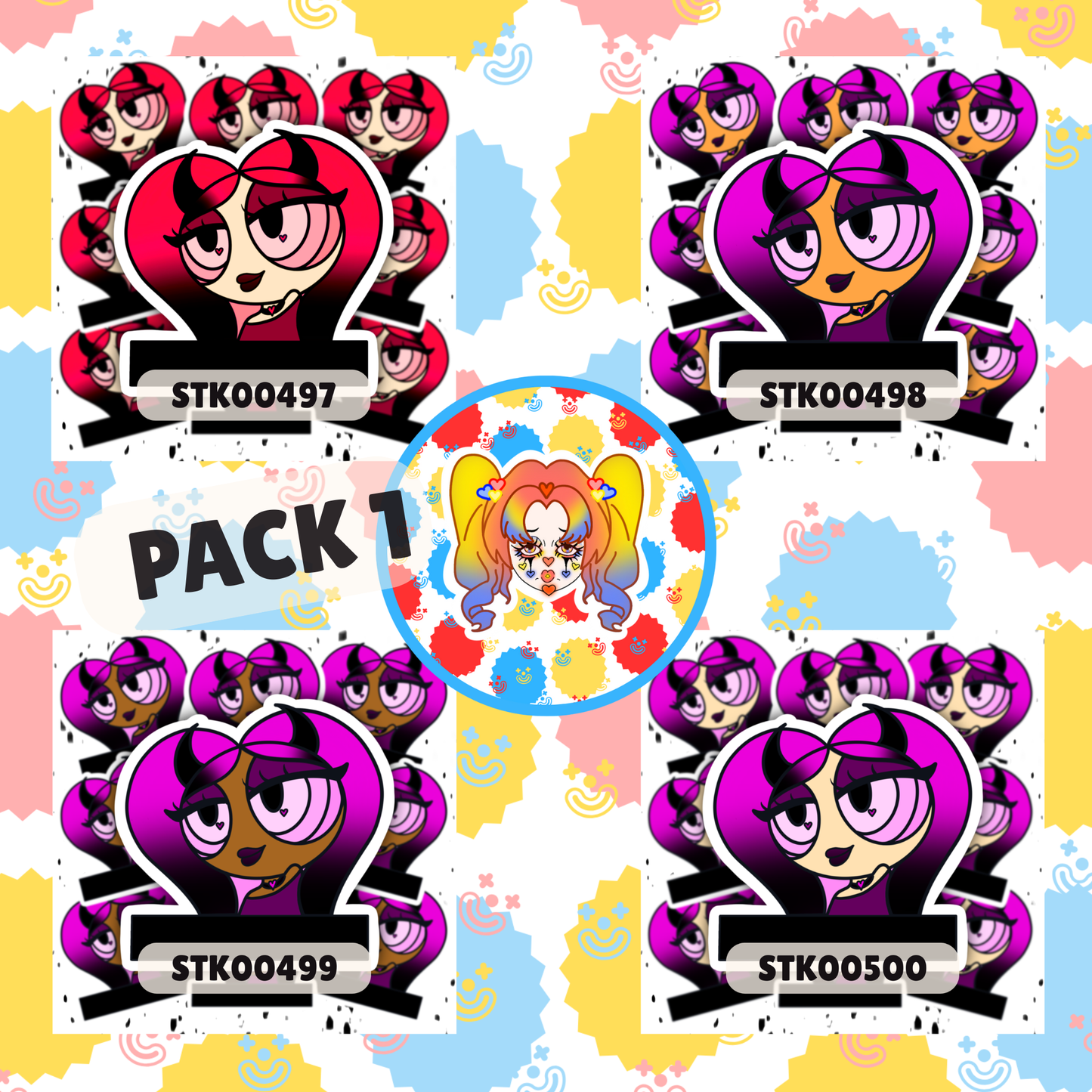 Devilish Beauty Stickers ~ Halloween Collection
