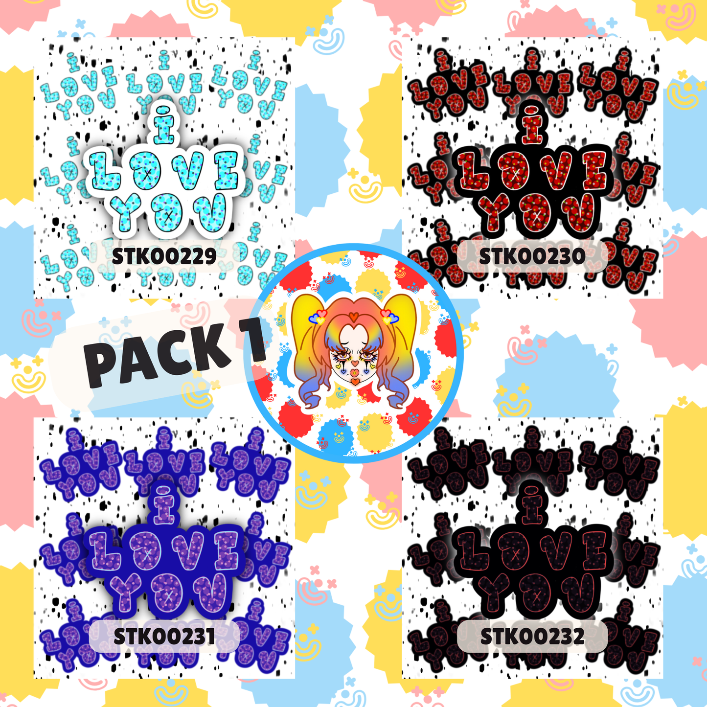 I Love You  Stickers
