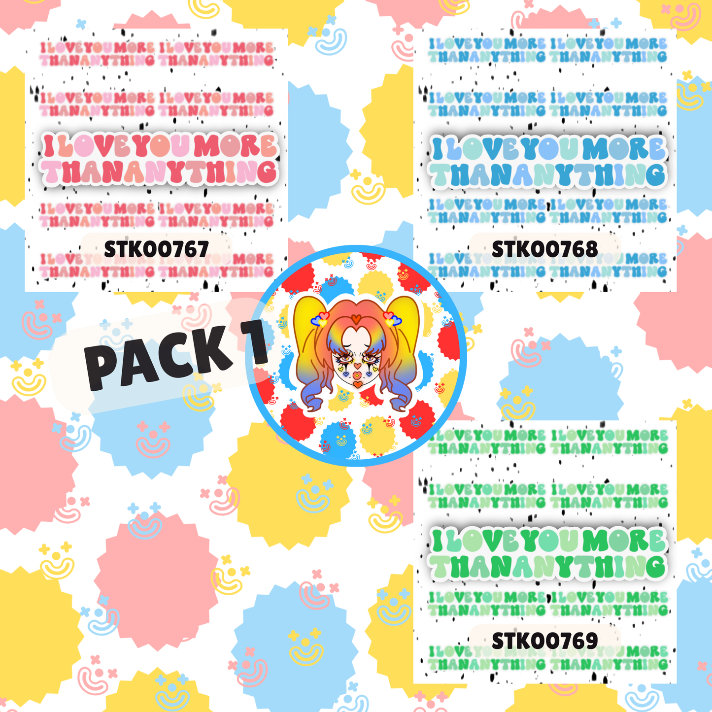 I Love You Stickers