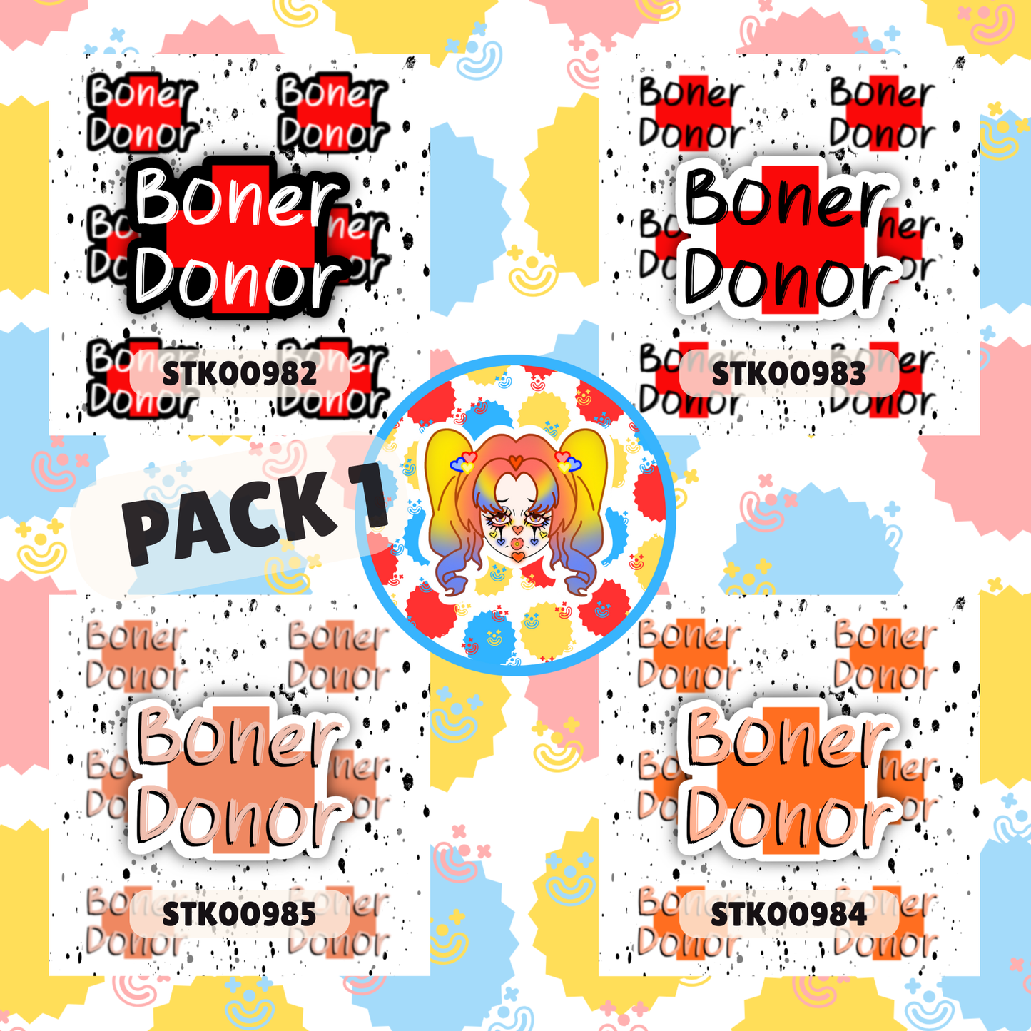 Boner Donor Stickers