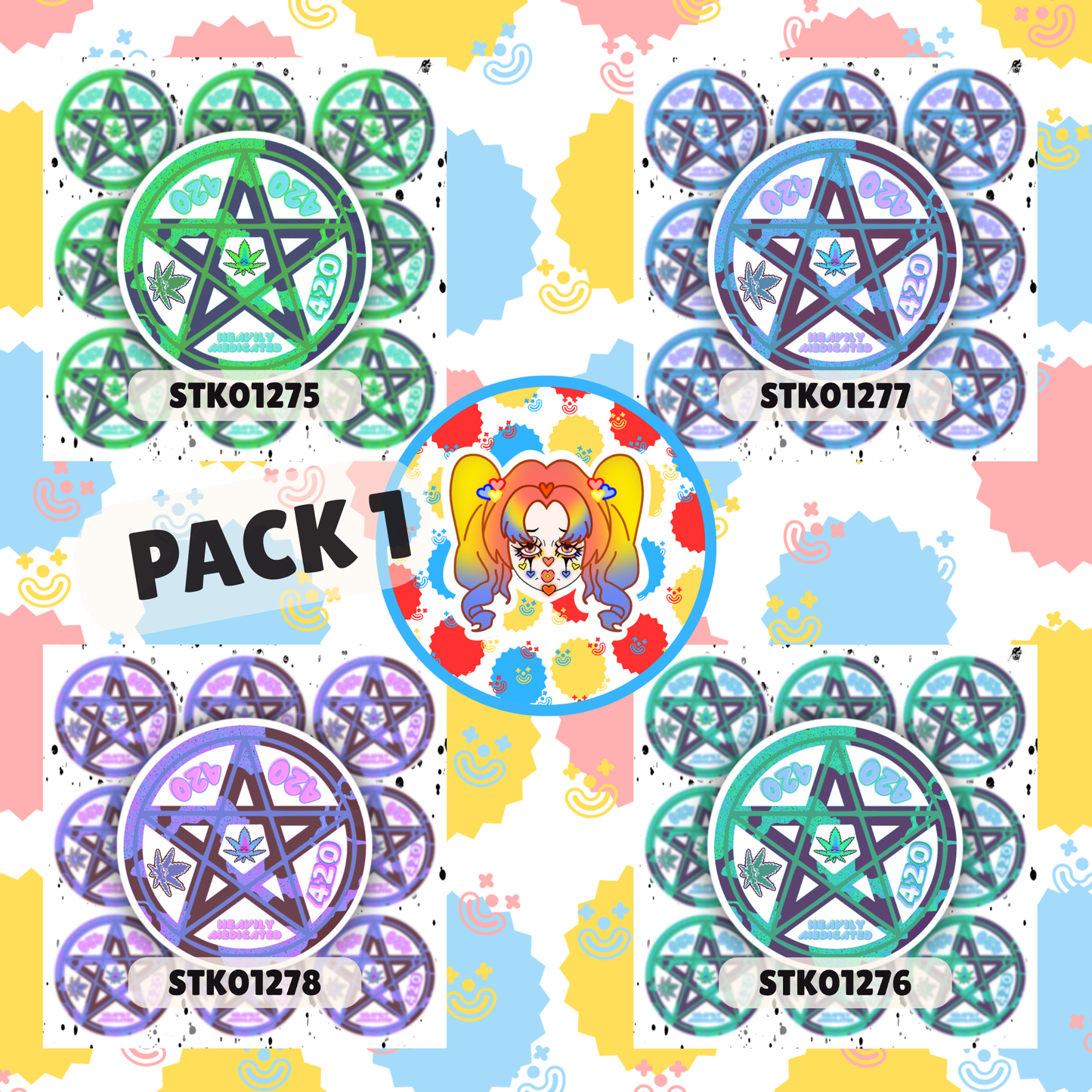 420 Pentacle Stickers