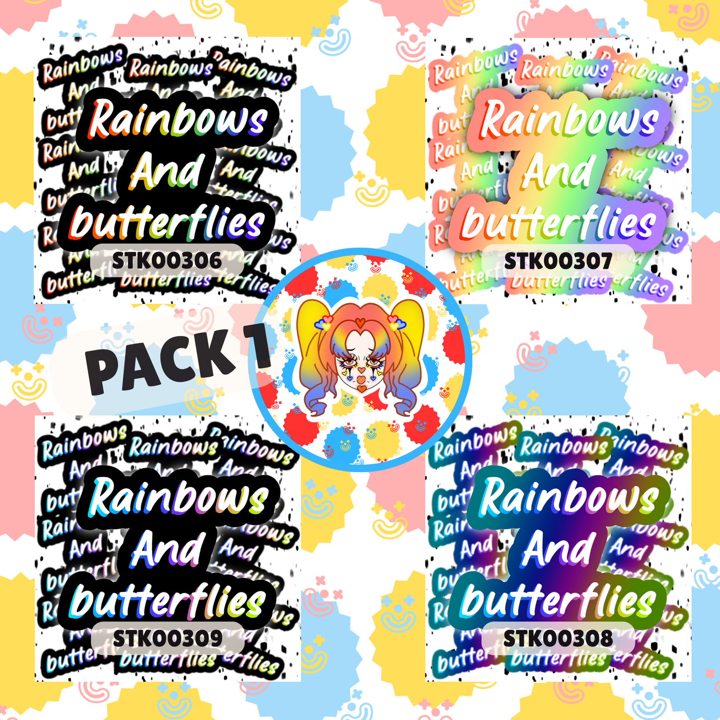 Rainbows & Butterflies Stickers