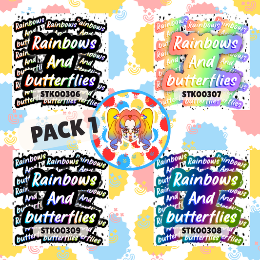 Rainbows & Butterflies Stickers