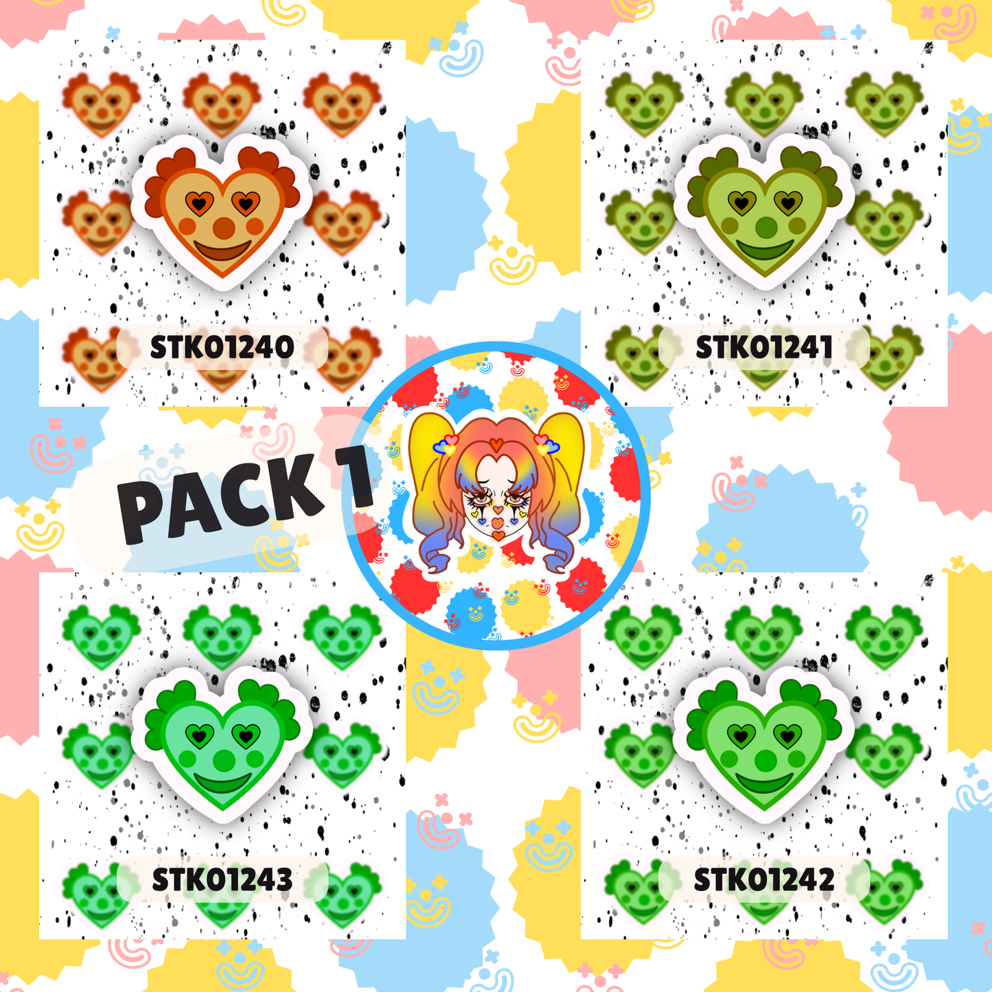 Clown Stickers