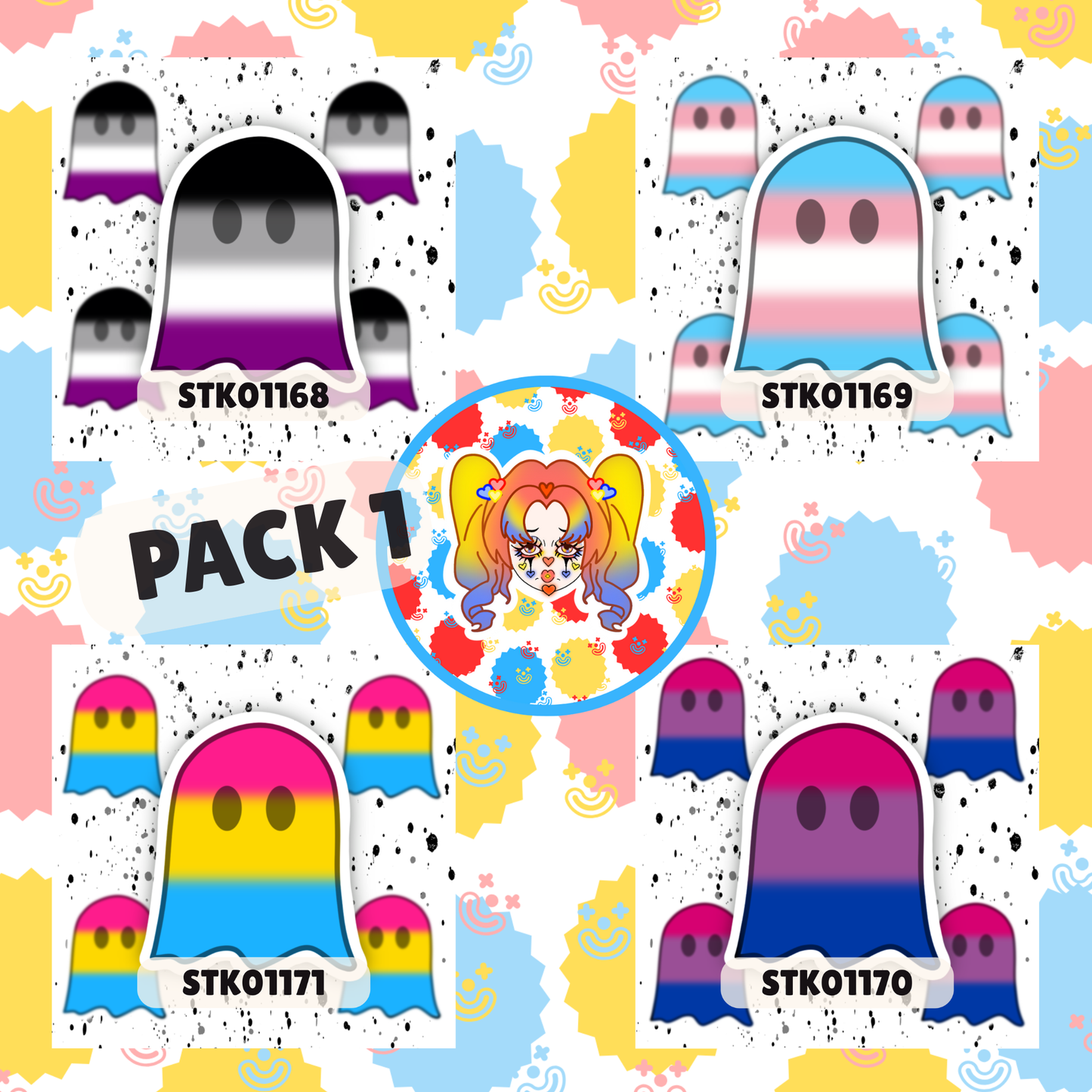 Pretty Ghost Stickers