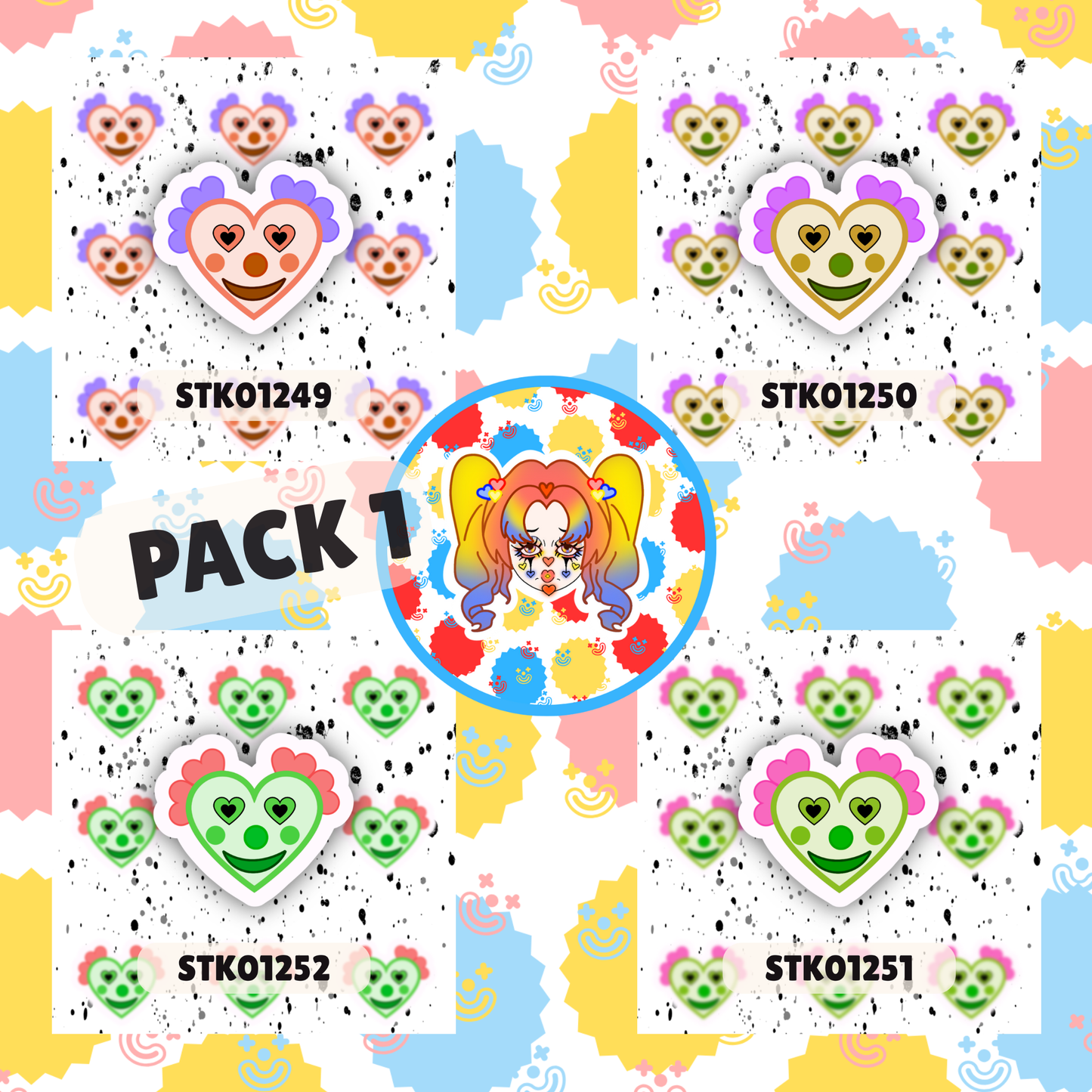 Clown Stickers