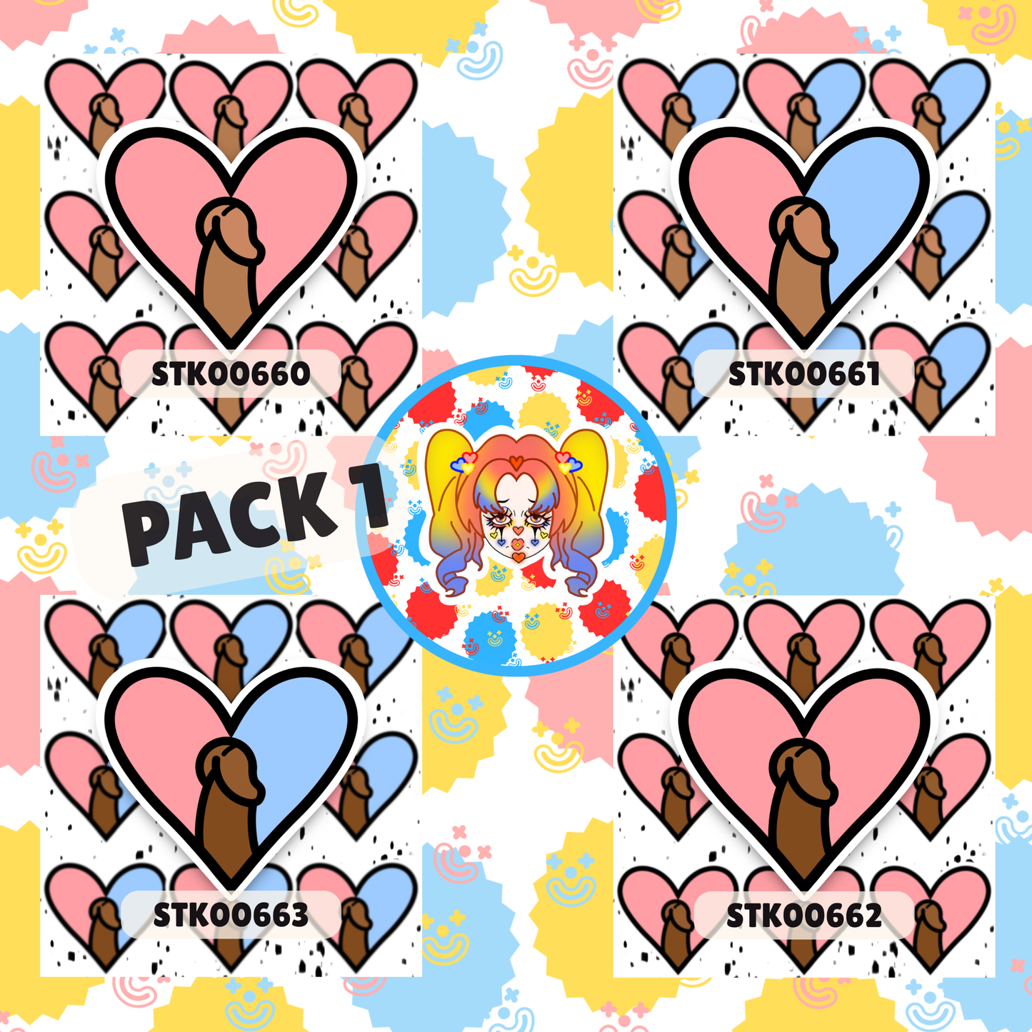 I Love Dihh Stickers