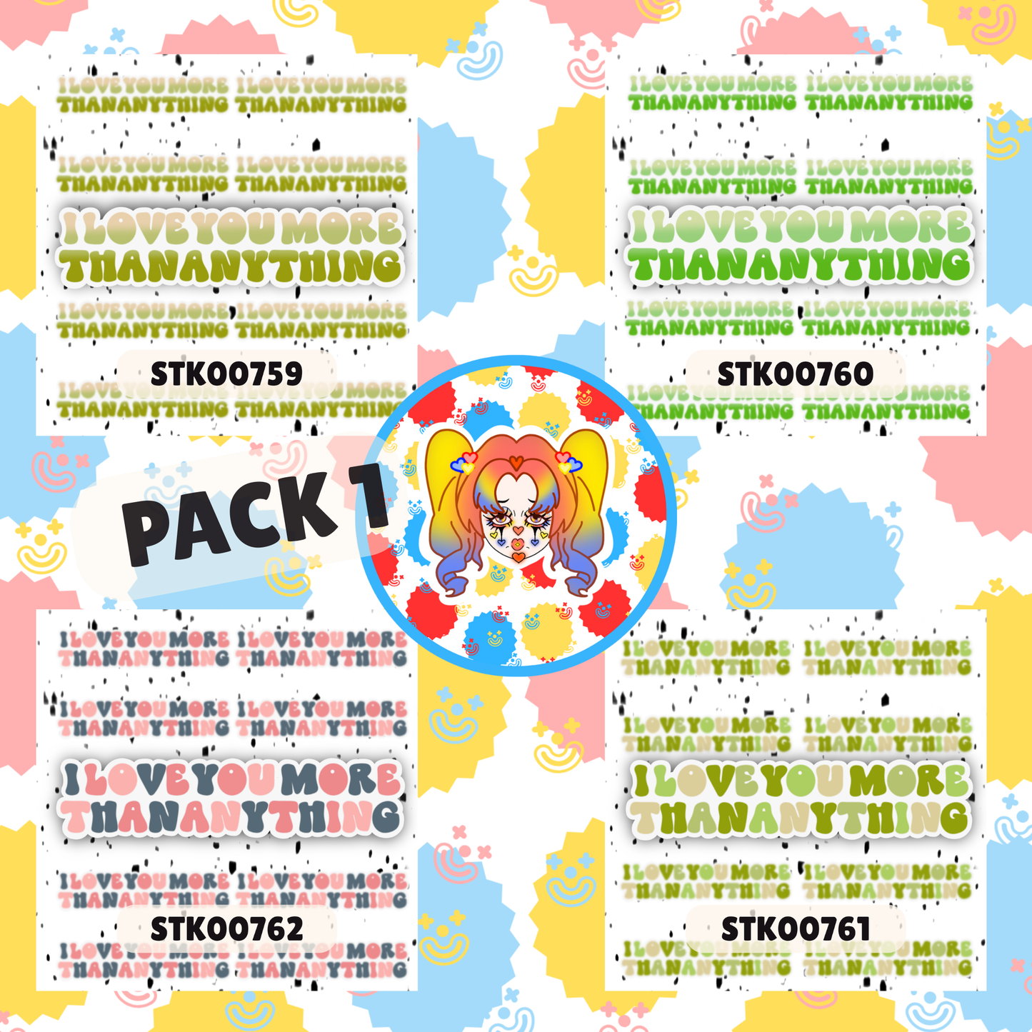 I Love You Stickers