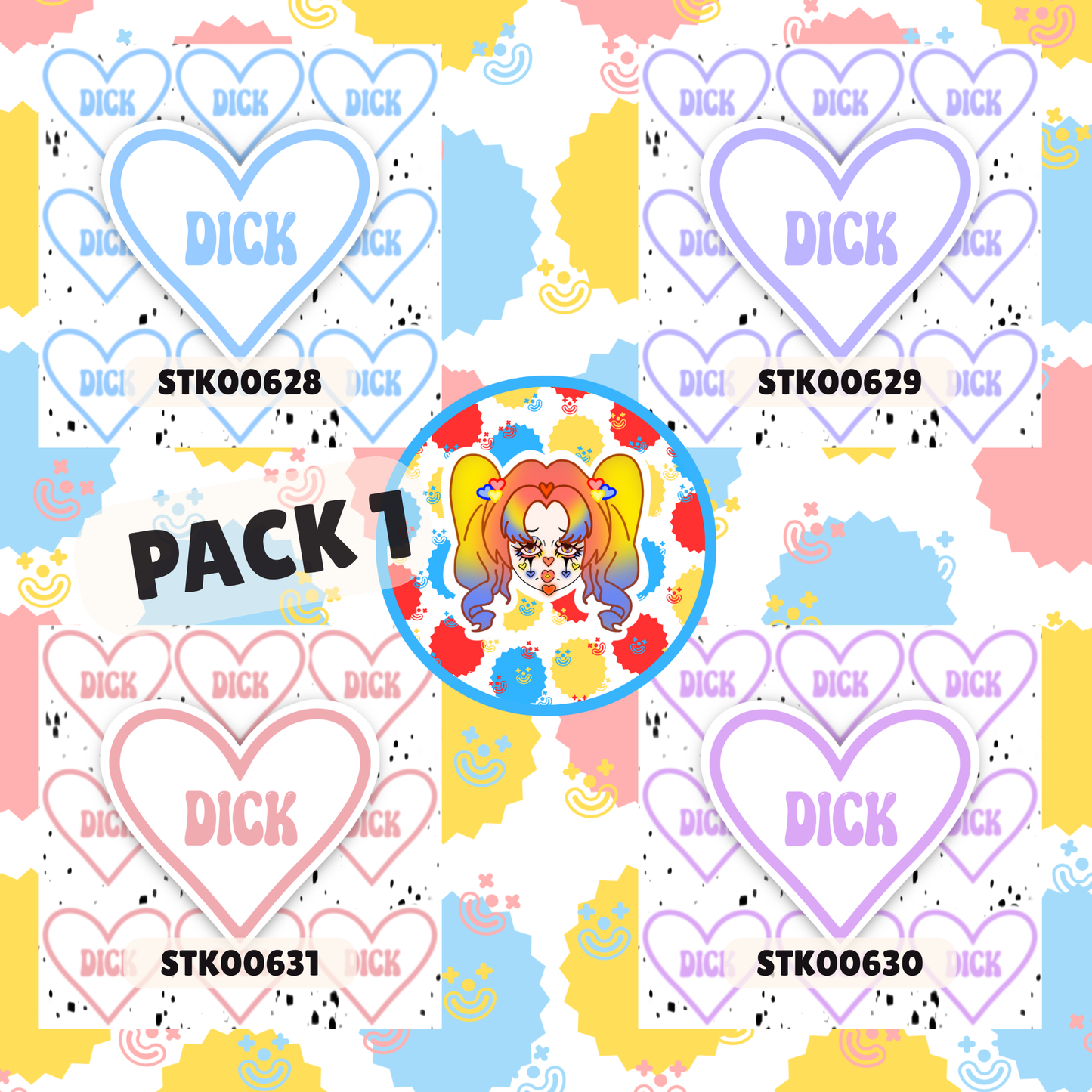 I Love Dihh Stickers