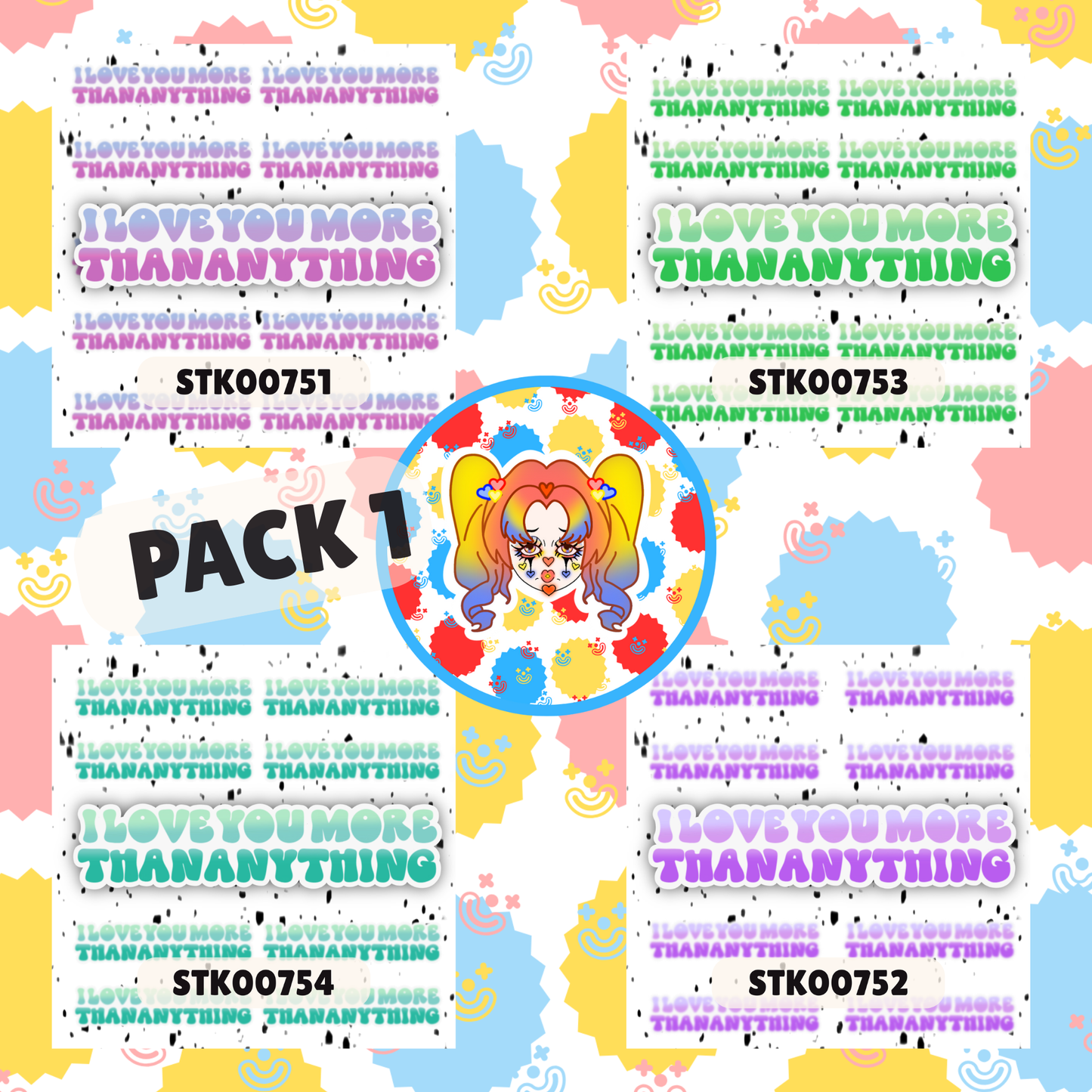 I Love You Stickers