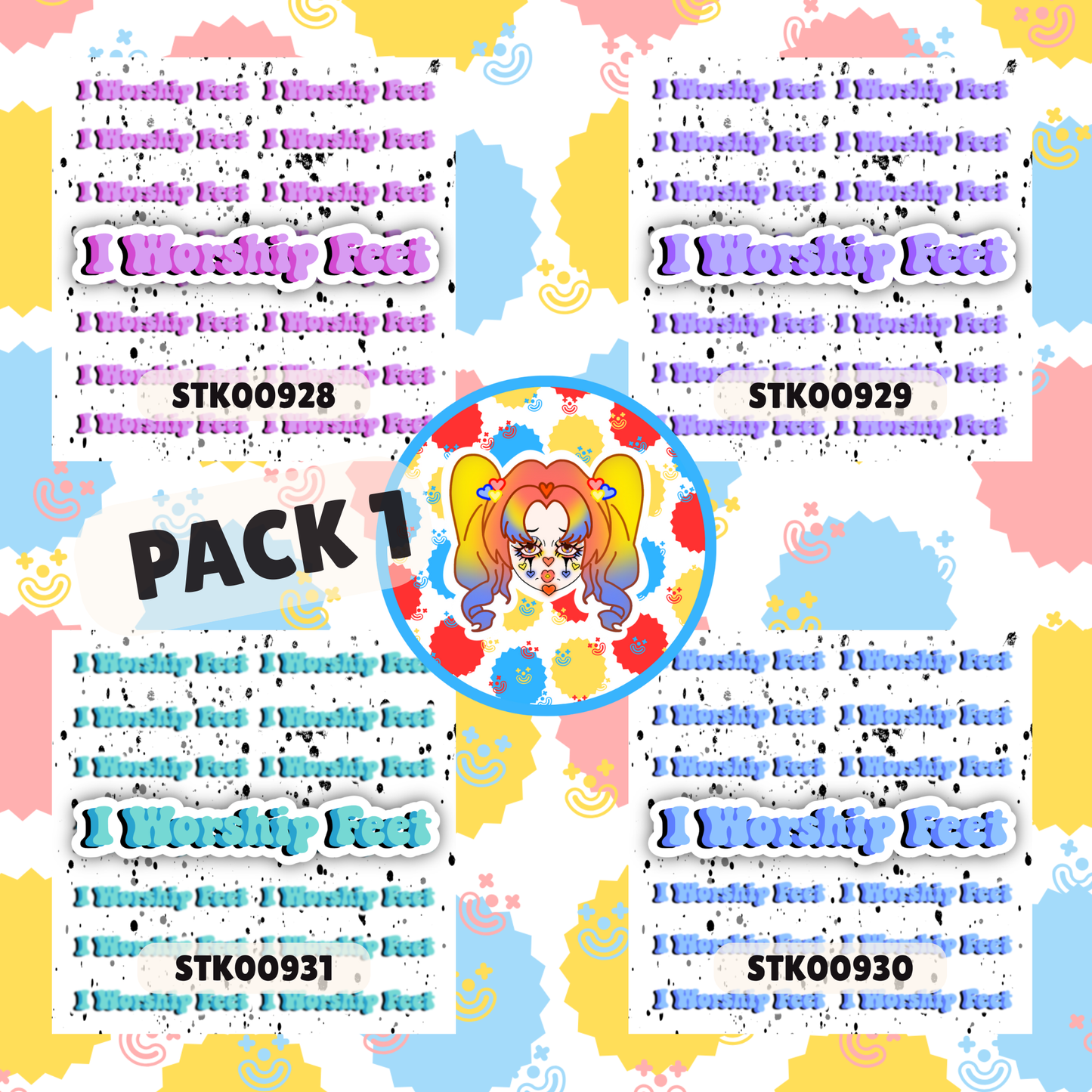 I Worship Feet Stickers