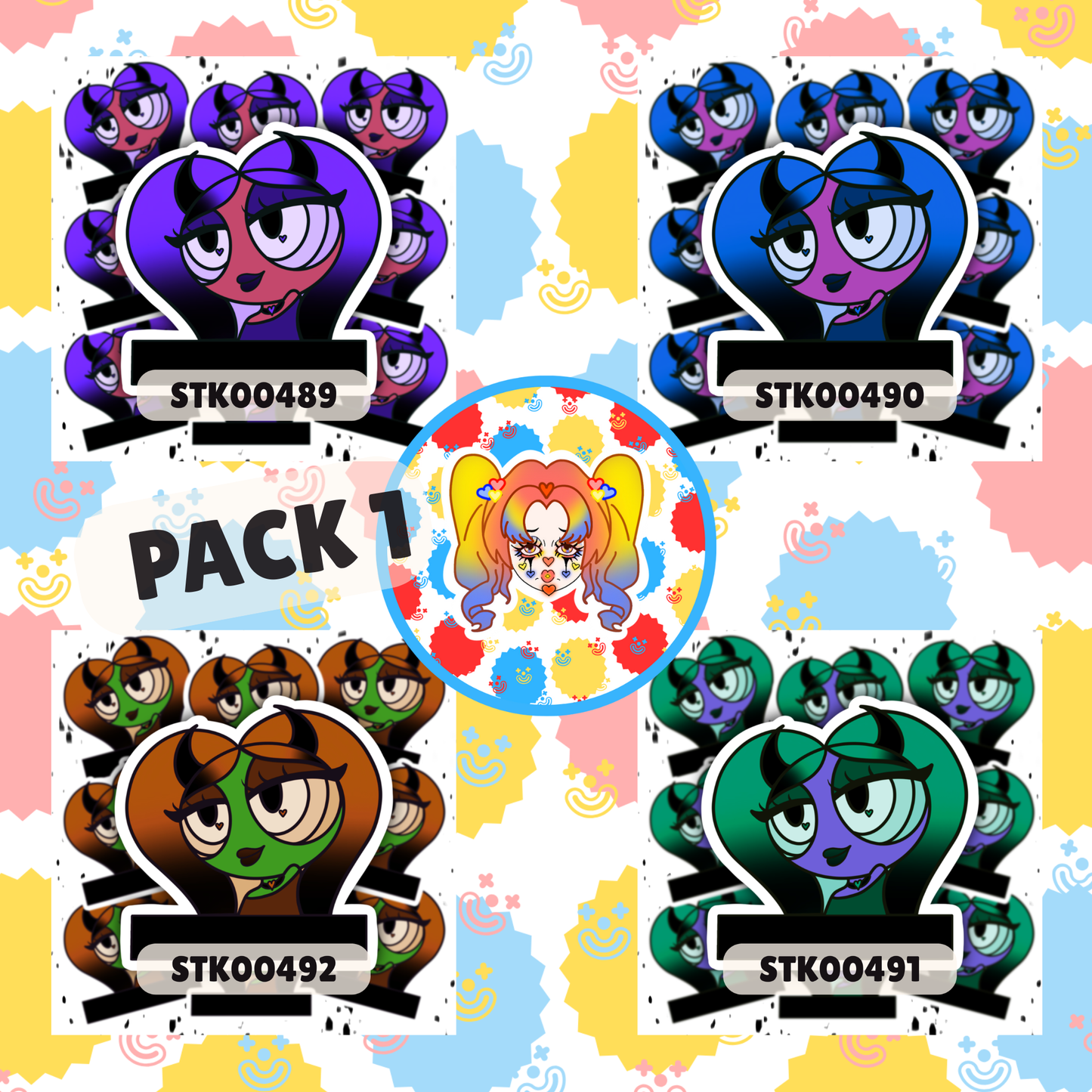 Devilish Beauty Stickers ~ Halloween Collections