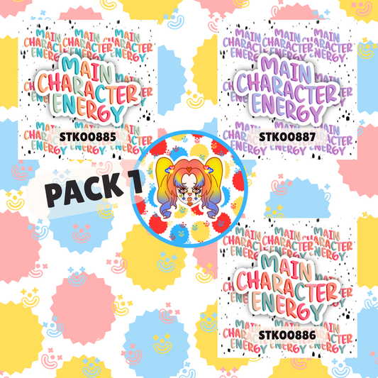 Main Character Engery Stickers