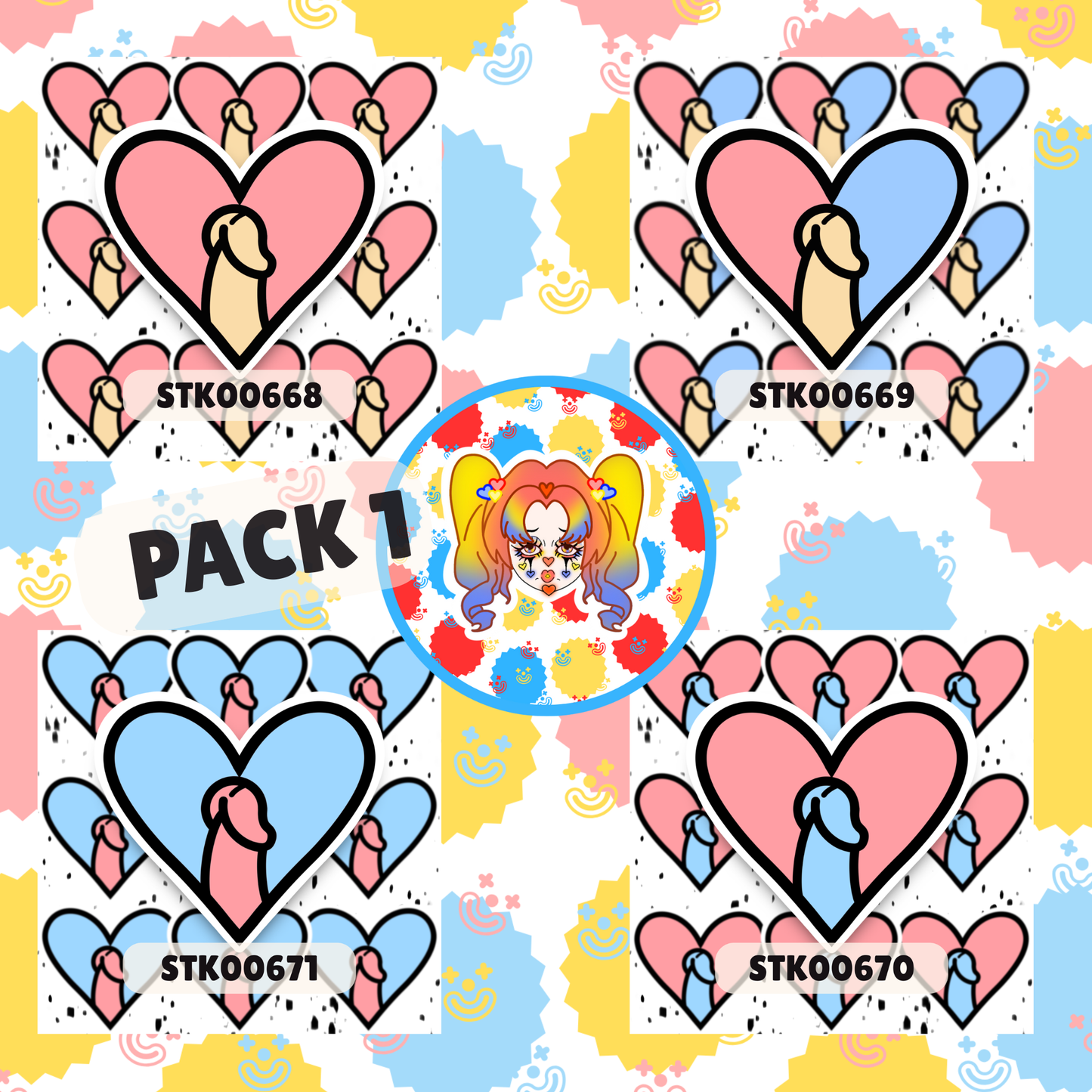 I love Dihh Stickers