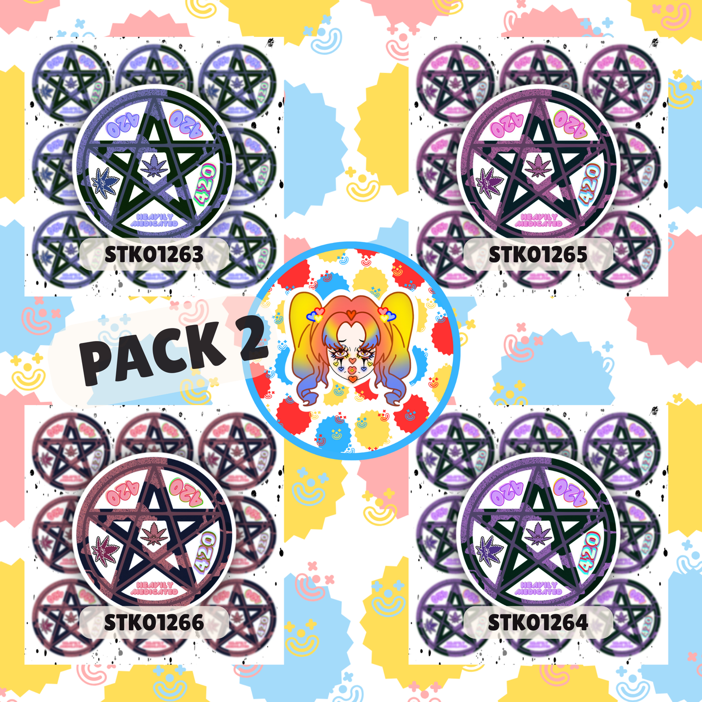 420 Pentacle Stickers