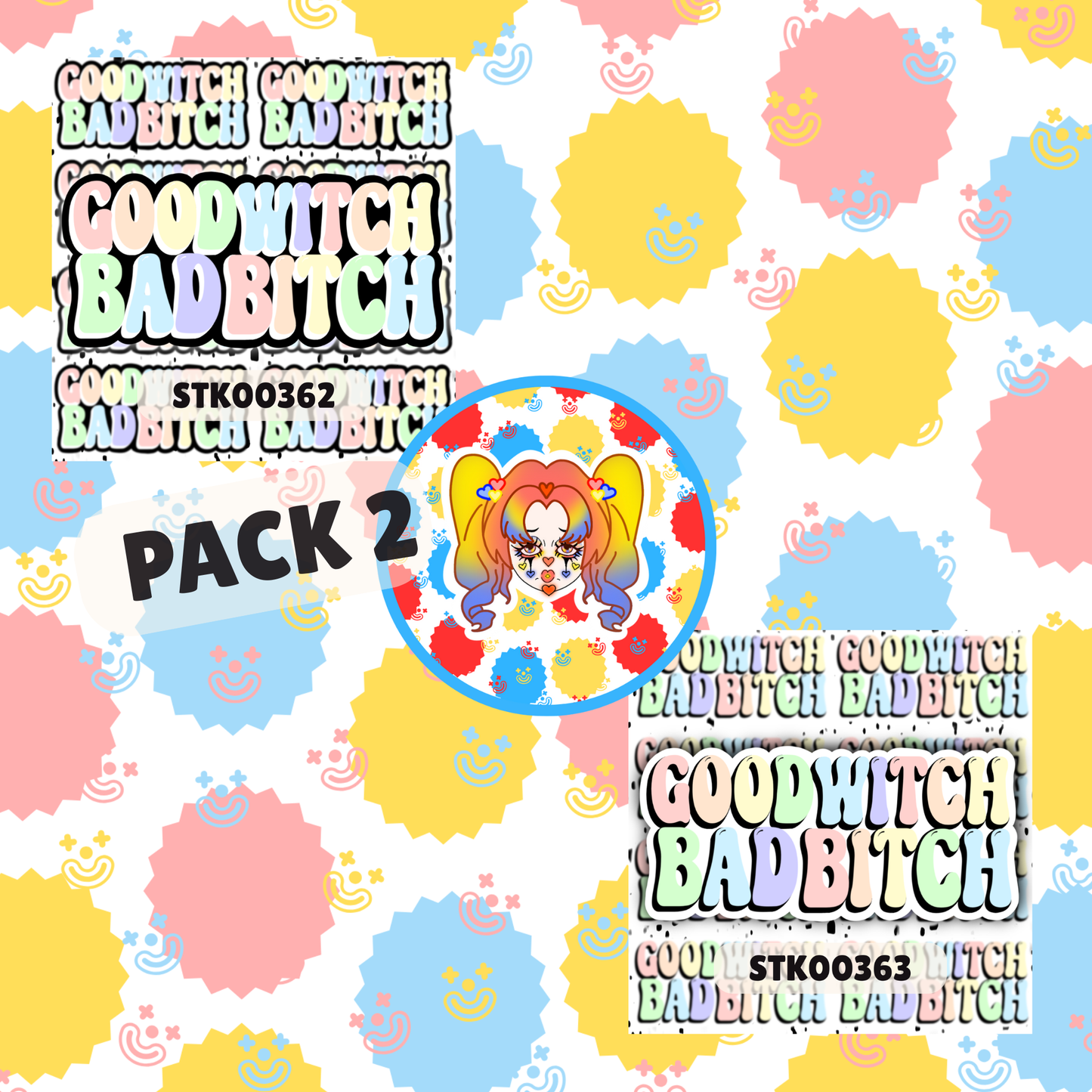 Good Witch Bad B Stickers