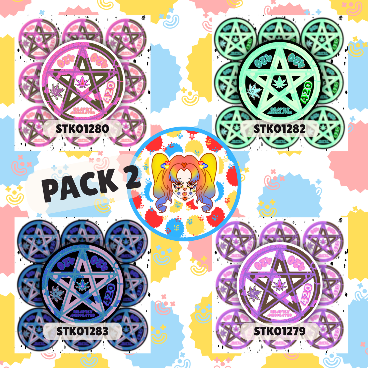 420 Pentacle Stickers