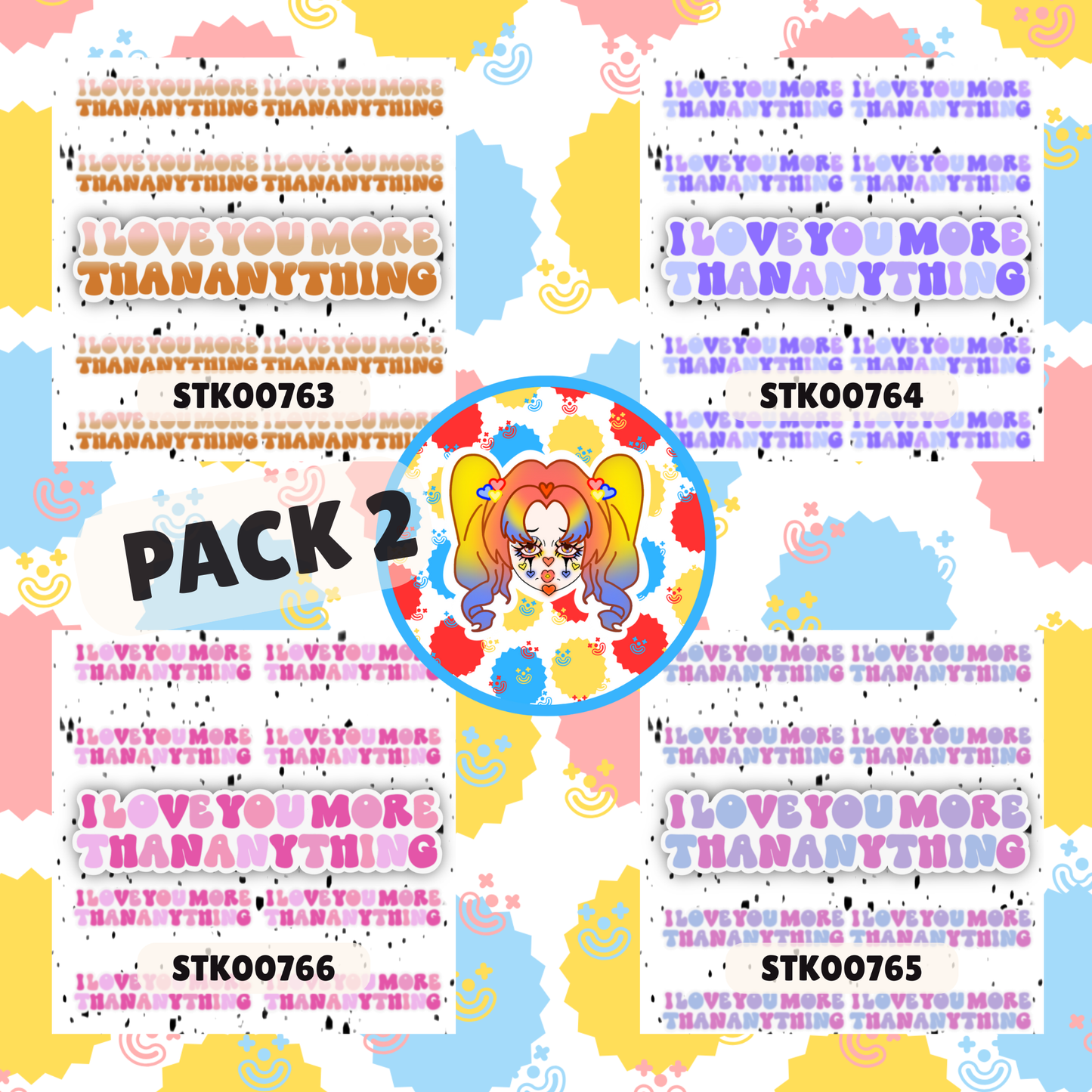 I Love You Stickers
