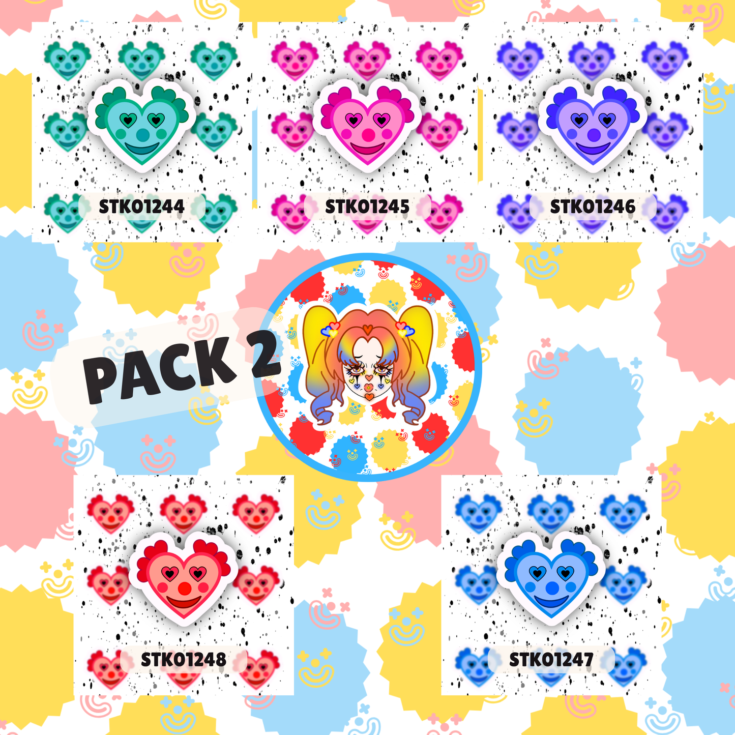 Clown Stickers