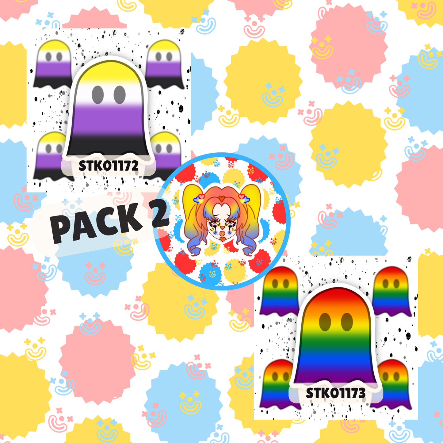 Pretty Ghost Stickers