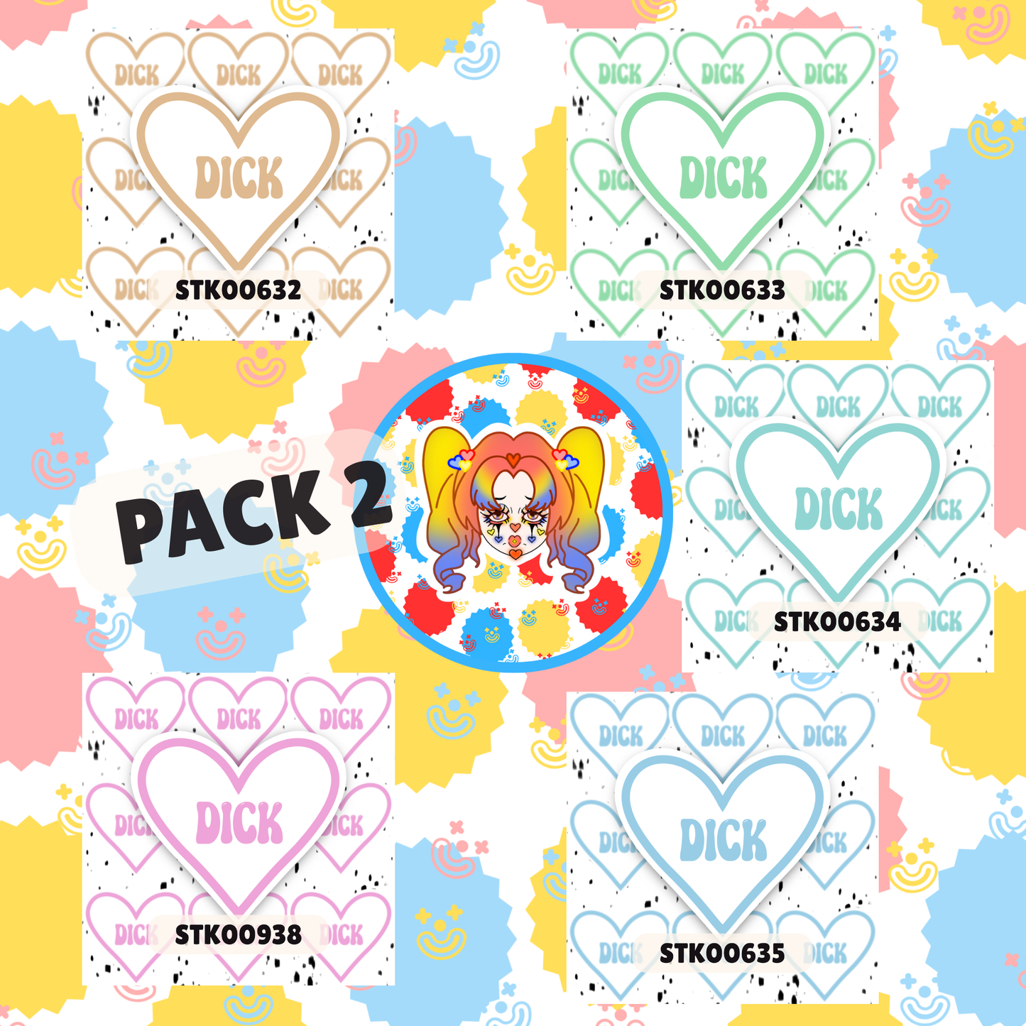 I Love Dihh Stickers